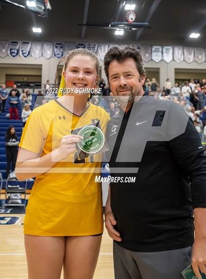 Thumbnail 1 in Francis Parker vs. Santa Fe Christian (CIF SDS D1 Girls Volleyball finals) photogallery.