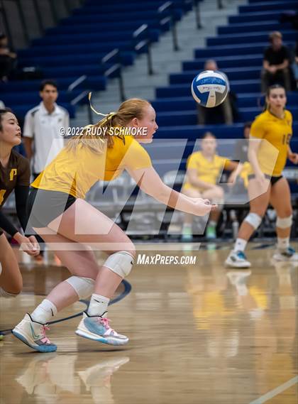 Thumbnail 3 in Francis Parker vs. Santa Fe Christian (CIF SDS D1 Girls Volleyball finals) photogallery.