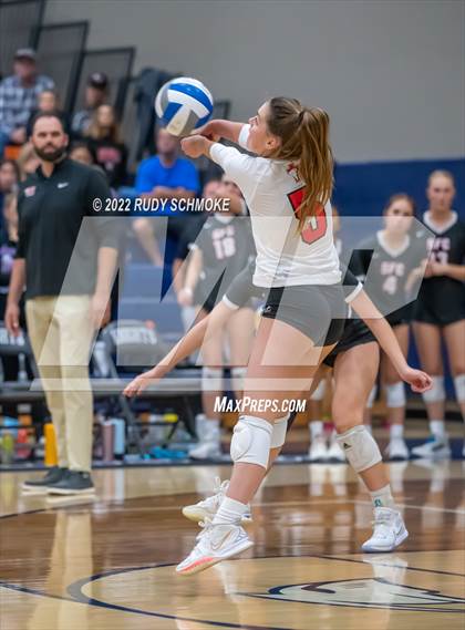 Thumbnail 2 in Francis Parker vs. Santa Fe Christian (CIF SDS D1 Girls Volleyball finals) photogallery.