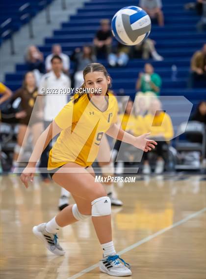Thumbnail 2 in Francis Parker vs. Santa Fe Christian (CIF SDS D1 Girls Volleyball finals) photogallery.