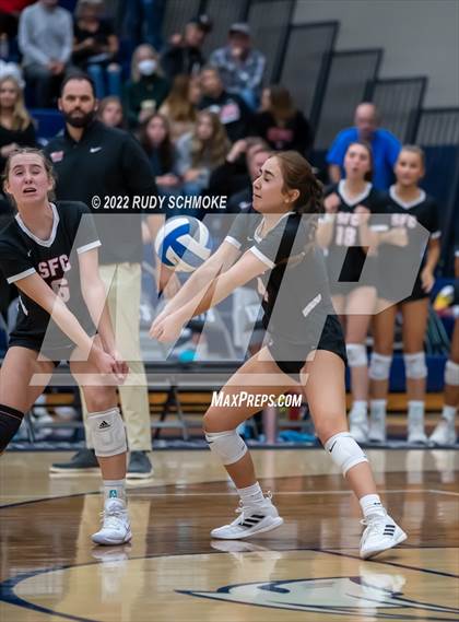 Thumbnail 3 in Francis Parker vs. Santa Fe Christian (CIF SDS D1 Girls Volleyball finals) photogallery.