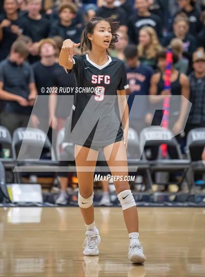 Thumbnail 2 in Francis Parker vs. Santa Fe Christian (CIF SDS D1 Girls Volleyball finals) photogallery.