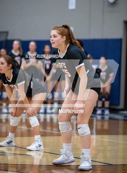 Thumbnail 3 in Francis Parker vs. Santa Fe Christian (CIF SDS D1 Girls Volleyball finals) photogallery.