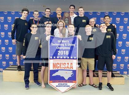 Thumbnail 1 in NCHSAA 3A State Swimming Championship (Finals) photogallery.