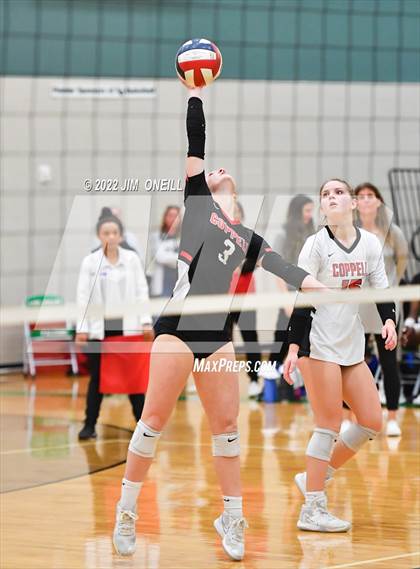 Thumbnail 1 in UIL 6A Region 1 Bi-District Playoffs Coppell vs Guyer photogallery.