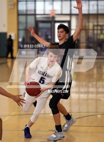 Thumbnail 1 in Acalanes vs. San Leandro (Gauchos Holiday Hoops Classic) photogallery.