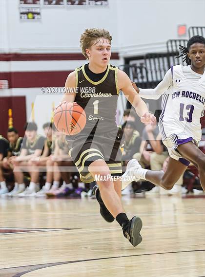 Thumbnail 3 in New Rochelle vs Clarkstown South (Harrison Holiday Tournament) photogallery.