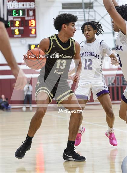 Thumbnail 2 in New Rochelle vs Clarkstown South (Harrison Holiday Tournament) photogallery.