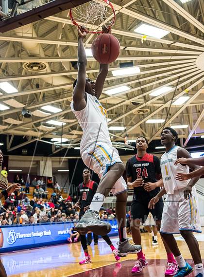 Thumbnail 3 in Huntington St. Joseph Prep vs. Prime Prep (Spalding Hoophall Classic) photogallery.