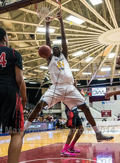 Thumbnail 2 in Huntington St. Joseph Prep vs. Prime Prep (Spalding Hoophall Classic) photogallery.