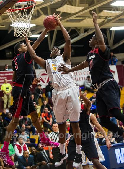 Thumbnail 1 in Huntington St. Joseph Prep vs. Prime Prep (Spalding Hoophall Classic) photogallery.