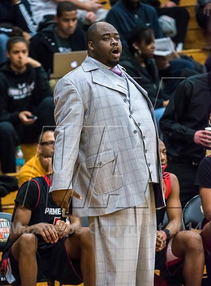 Thumbnail 2 in Huntington St. Joseph Prep vs. Prime Prep (Spalding Hoophall Classic) photogallery.