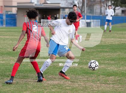 Thumbnail 3 in Lee [Robert E.] vs MacArthur [Douglas] (NEISD Soccer Tournament) photogallery.