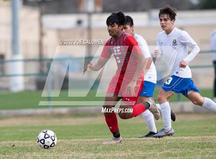 Thumbnail 2 in Lee [Robert E.] vs MacArthur [Douglas] (NEISD Soccer Tournament) photogallery.