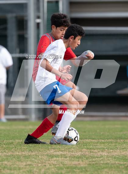 Thumbnail 3 in Lee [Robert E.] vs MacArthur [Douglas] (NEISD Soccer Tournament) photogallery.