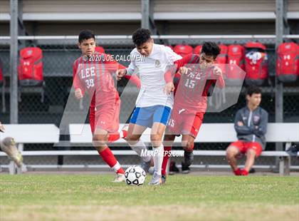 Thumbnail 1 in Lee [Robert E.] vs MacArthur [Douglas] (NEISD Soccer Tournament) photogallery.