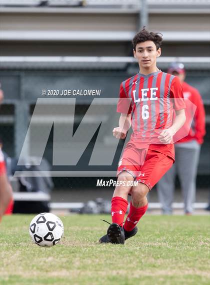 Thumbnail 3 in Lee [Robert E.] vs MacArthur [Douglas] (NEISD Soccer Tournament) photogallery.