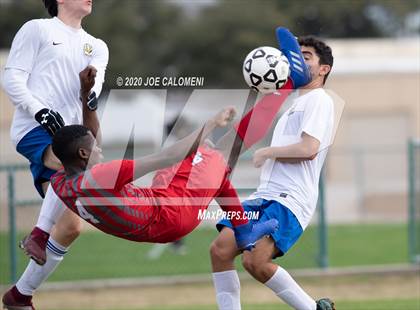 Thumbnail 3 in Lee [Robert E.] vs MacArthur [Douglas] (NEISD Soccer Tournament) photogallery.