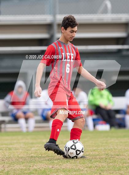Thumbnail 2 in Lee [Robert E.] vs MacArthur [Douglas] (NEISD Soccer Tournament) photogallery.