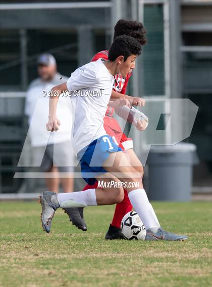 Thumbnail 2 in Lee [Robert E.] vs MacArthur [Douglas] (NEISD Soccer Tournament) photogallery.