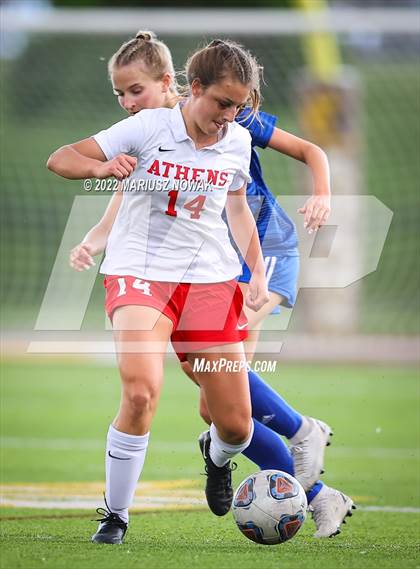 Thumbnail 1 in Rochester vs. Athens (MHSAA Division I Regional Final) photogallery.