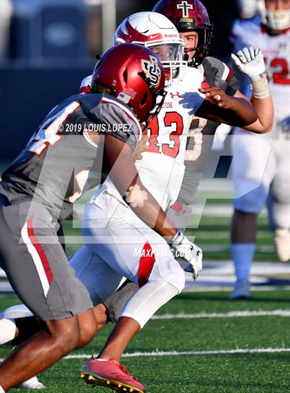 Thumbnail 1 in JSerra Catholic vs. Milton (Trinity League vs. USA Showcase) photogallery.
