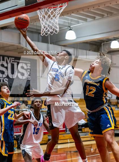 Thumbnail 3 in Friendship Tech Prep Academy vs. Highland (Capital Hoops Mayhem on Military) photogallery.