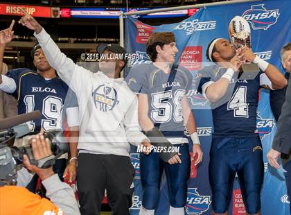 Thumbnail 1 in Eagle's Landing Christian Academy vs. Fellowship Christian (GHSA 1A-Private Final) photogallery.