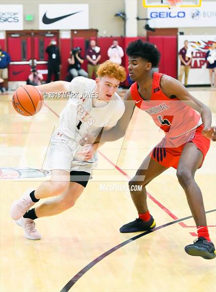 Thumbnail 1 in San Joaquin Memorial vs. Pinnacle (Hoophall West Tournament) photogallery.