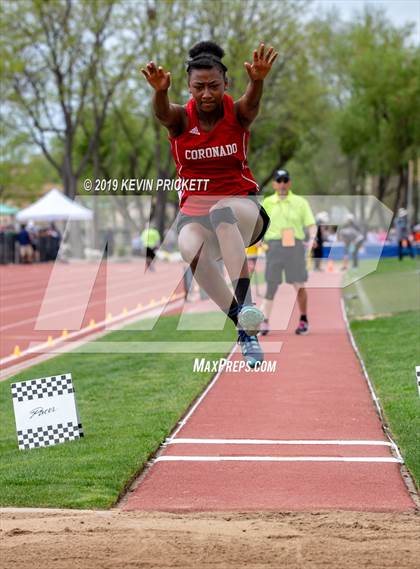 Thumbnail 2 in CHSAA Track and Field 4A Championships (Girls Long Jump) photogallery.