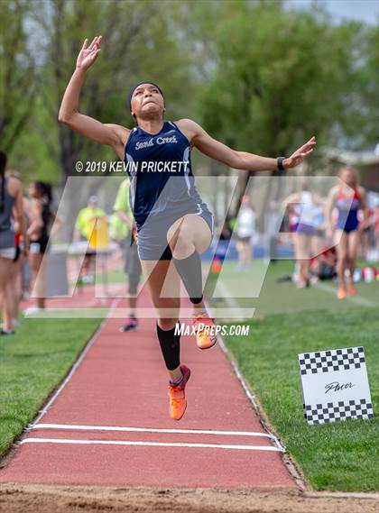 Thumbnail 1 in CHSAA Track and Field 4A Championships (Girls Long Jump) photogallery.