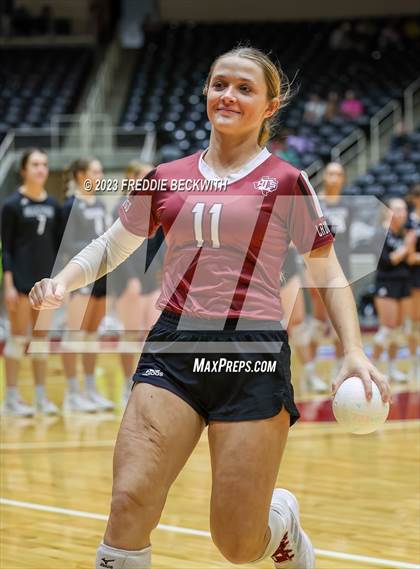 Thumbnail 2 in Crawford vs. Iola (UIL 2A Volleyball Final) photogallery.