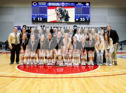 Thumbnail 1 in Crawford vs. Iola (UIL 2A Volleyball Final) photogallery.