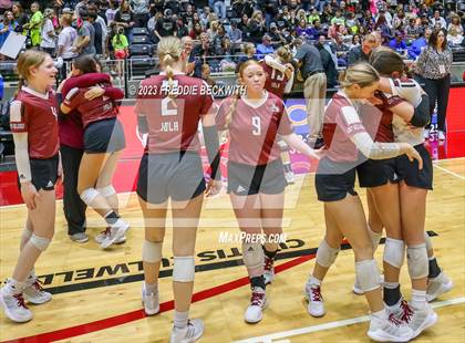 Thumbnail 3 in Crawford vs. Iola (UIL 2A Volleyball Final) photogallery.