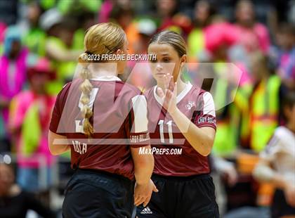 Thumbnail 1 in Crawford vs. Iola (UIL 2A Volleyball Final) photogallery.