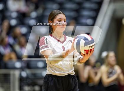Thumbnail 1 in Crawford vs. Iola (UIL 2A Volleyball Final) photogallery.