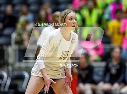 Thumbnail 1 in Crawford vs. Iola (UIL 2A Volleyball Final) photogallery.