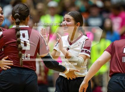 Thumbnail 3 in Crawford vs. Iola (UIL 2A Volleyball Final) photogallery.