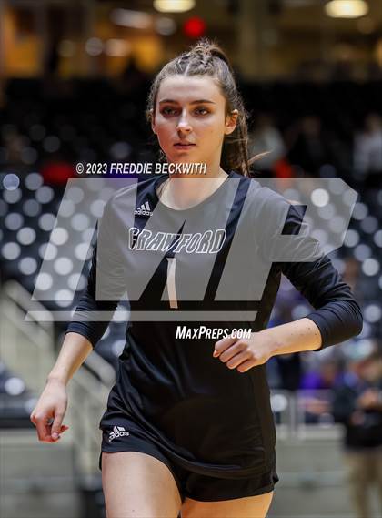 Thumbnail 1 in Crawford vs. Iola (UIL 2A Volleyball Final) photogallery.