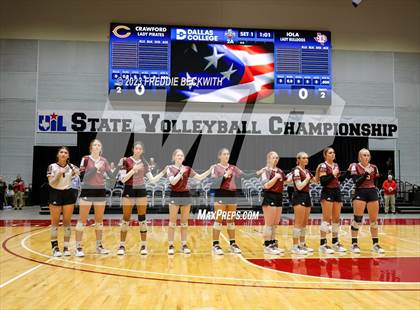 Thumbnail 2 in Crawford vs. Iola (UIL 2A Volleyball Final) photogallery.