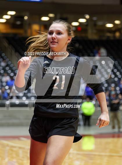 Thumbnail 2 in Crawford vs. Iola (UIL 2A Volleyball Final) photogallery.