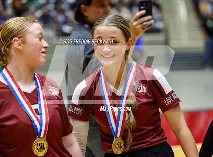 Thumbnail 2 in Crawford vs. Iola (UIL 2A Volleyball Final) photogallery.
