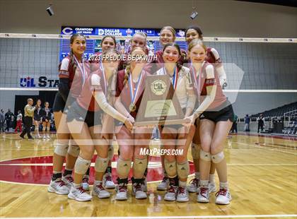 Thumbnail 2 in Crawford vs. Iola (UIL 2A Volleyball Final) photogallery.