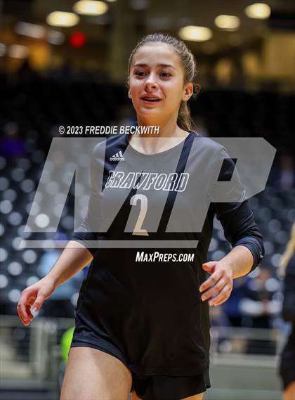 Thumbnail 2 in Crawford vs. Iola (UIL 2A Volleyball Final) photogallery.