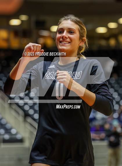 Thumbnail 3 in Crawford vs. Iola (UIL 2A Volleyball Final) photogallery.