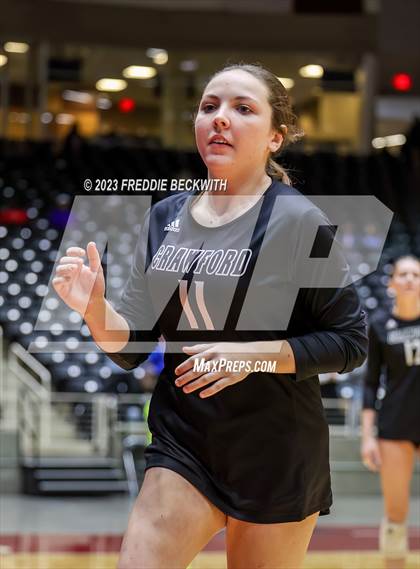 Thumbnail 3 in Crawford vs. Iola (UIL 2A Volleyball Final) photogallery.