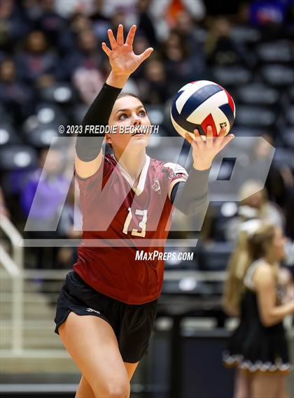 Thumbnail 3 in Crawford vs. Iola (UIL 2A Volleyball Final) photogallery.