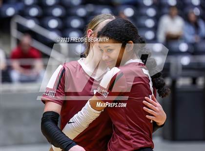 Thumbnail 3 in Crawford vs. Iola (UIL 2A Volleyball Final) photogallery.