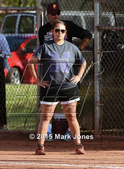 Thumbnail 2 in Millennium vs. Mountain Pointe (Desert Mountain Tournament) photogallery.