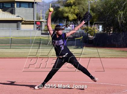 Thumbnail 2 in Millennium vs. Mountain Pointe (Desert Mountain Tournament) photogallery.